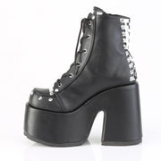 CAMEL-208 Black Vegan Leather Ankle Boots Demonia US Size (Women's): 6