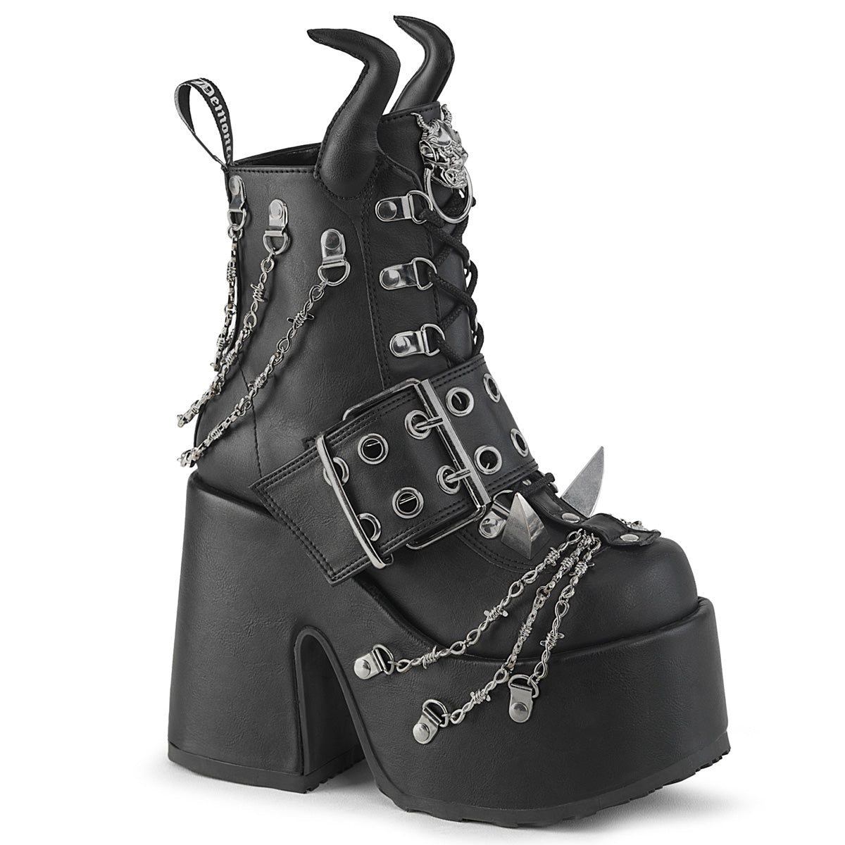 CAMEL-64 Black Vegan Leather