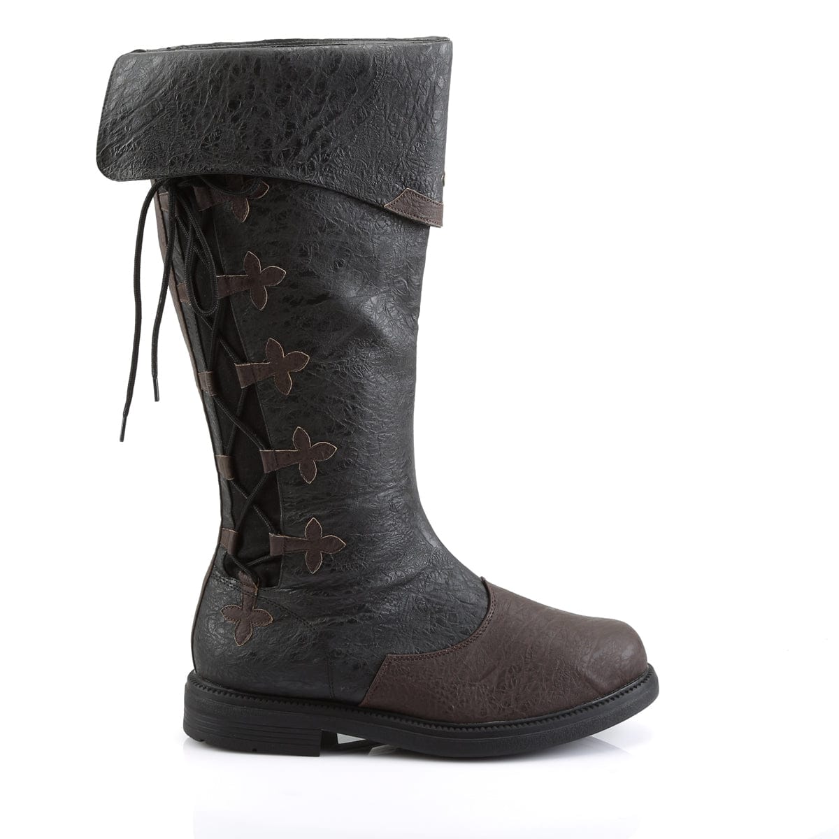 CAPTAIN-110 Black-Brown Distressed Pu