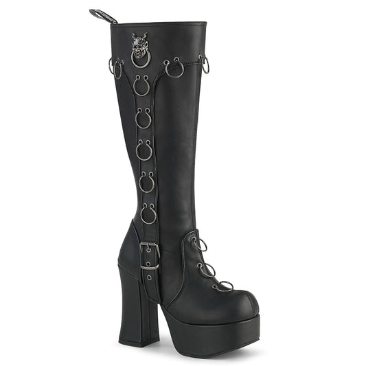 CHARADE-211 Black Vegan Leather