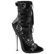 DAGGER-1032 Black Pat Stilettos Devious US Size (Women's): 5