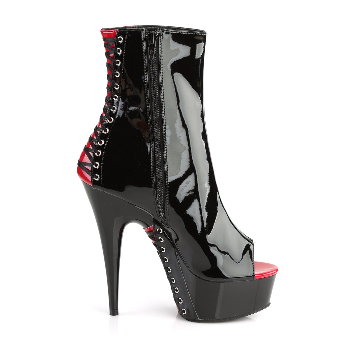 DELIGHT-1025 Black-Red Patent/Black
