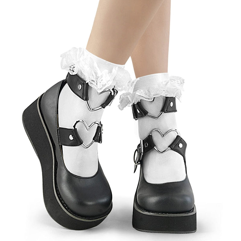 Demonia Ruffle Ankle Socks