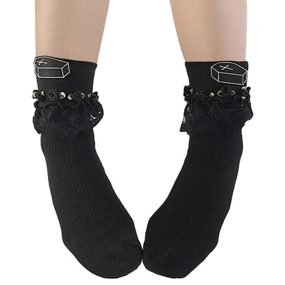 Demonia Ruffle Charm Socks