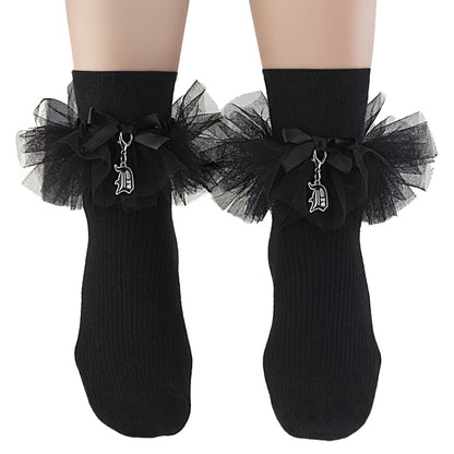 Demonia Ruffle Charm Socks