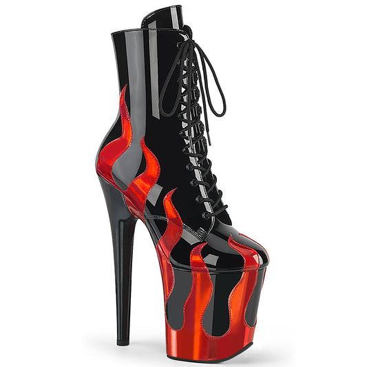 FLAMINGO-1020FLM Black Pat-Red Metallic Pu/Black-Red Metallic Pu