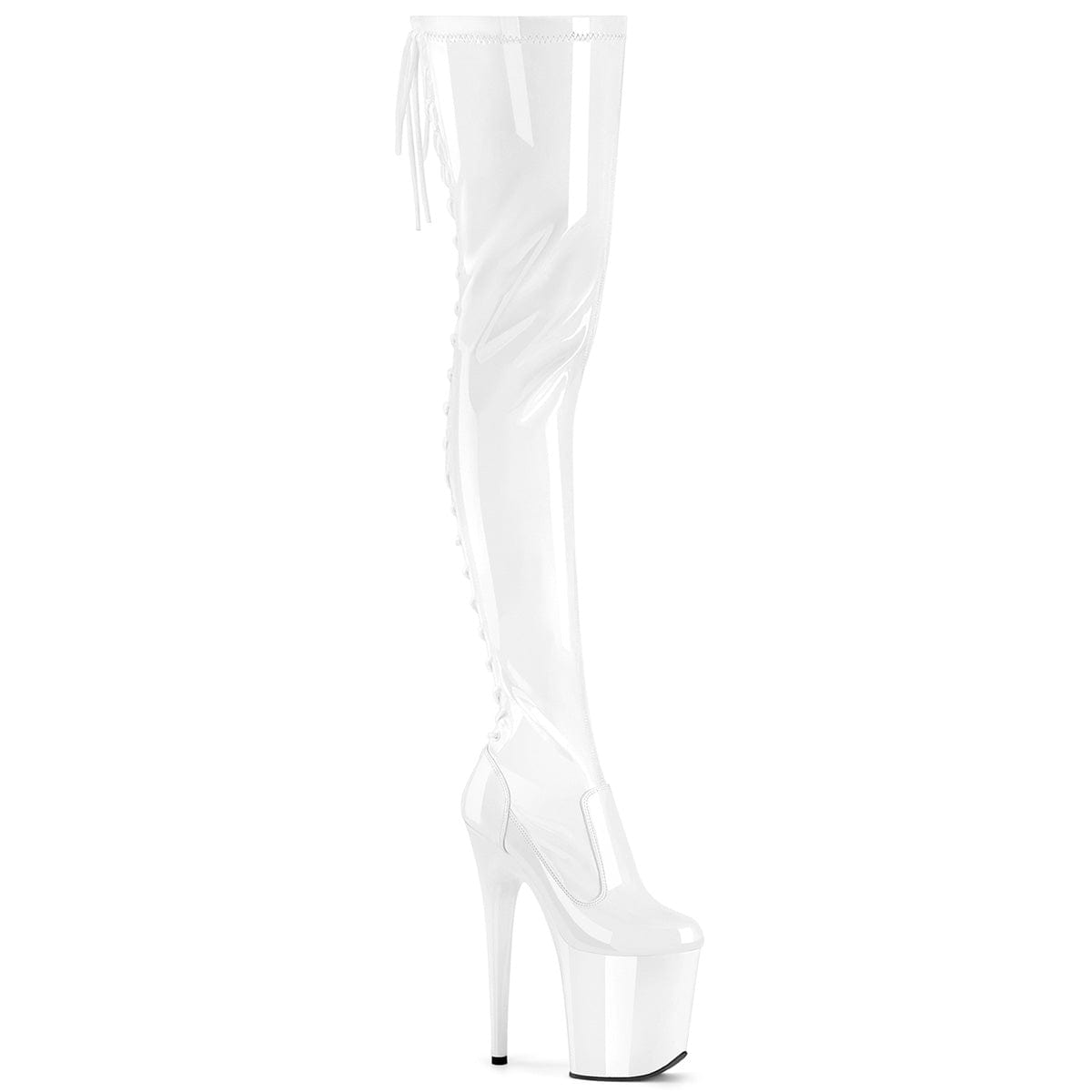 FLAMINGO-3850 White Stretch Patent/White