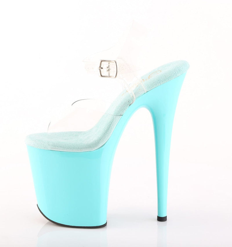 FLAMINGO-808 Platform Shoes Clear/Aqua