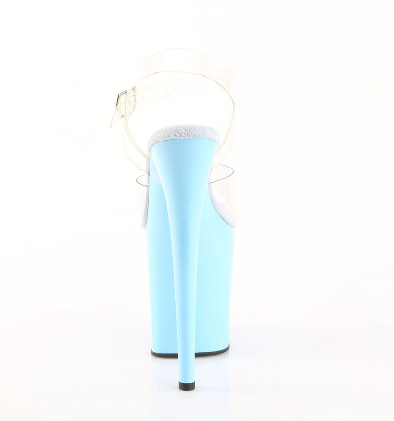FLAMINGO-808 Platform Shoes Clear/Baby Blue