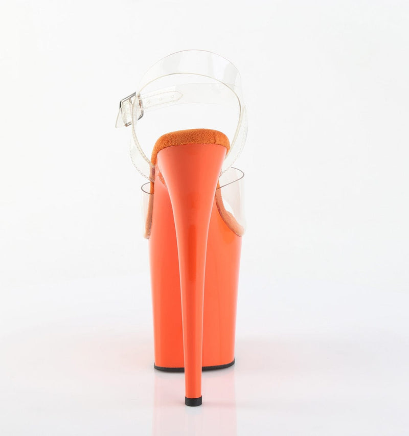 FLAMINGO-808 Platform Shoes Clear/Orange