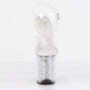 FLAMINGO-808RSI Clear/Clear-Silver AB RS Platform Heels Pleaser US Size (Women's): 5