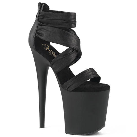 FLAMINGO-820 Black Faux Leather-Fabric/Black Matte