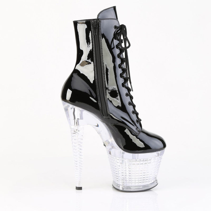 FLASHDANCE-1020SPEC Black/Clear Light-Up Boots Pleaser US Size (Women's): 6