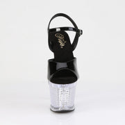 FLASHDANCE-709SPEC Black/Clear Light-Up Platform Heels Pleaser US Size (Women's): 6
