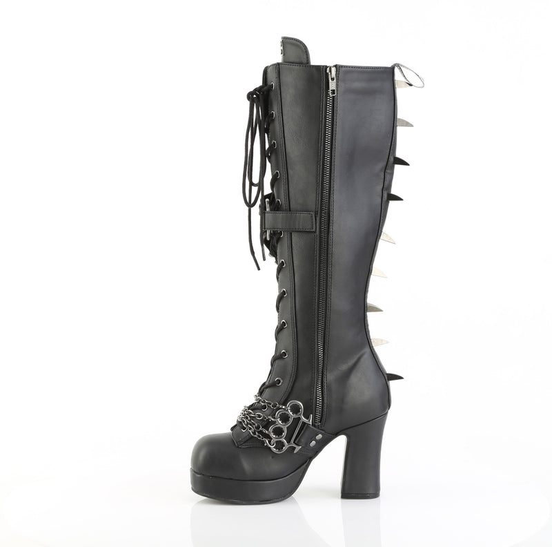 GOTHIKA-108 Black Vegan Leather