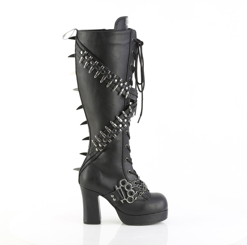 GOTHIKA-108 Black Vegan Leather