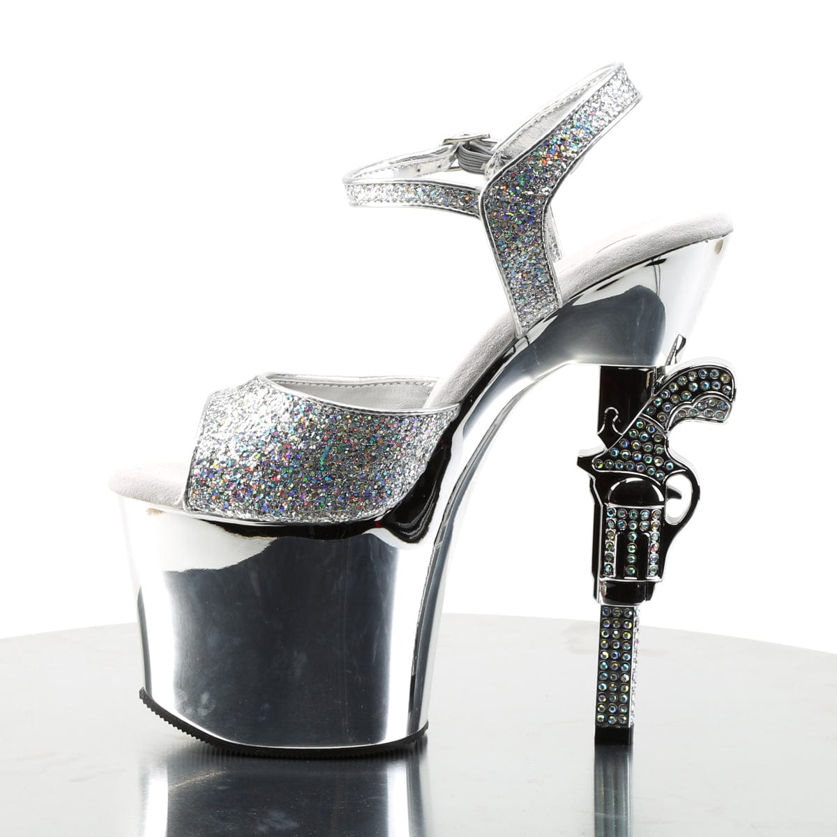REVOLVER-709G Silver Multi Glitter/Silver Chrome