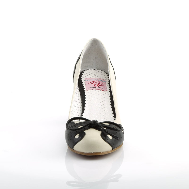 WIGGLE-17 Black-Cream Faux Leather