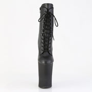 WORSHIP-1020 Black Faux Leather/Black Matte Pleaser US Size (Women's): 7