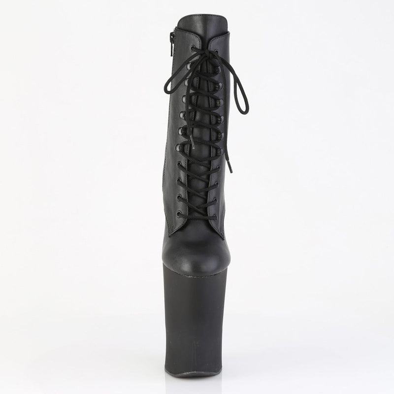 WORSHIP-1020 Black Faux Leather/Black Matte Pleaser US Size (Women's): 7