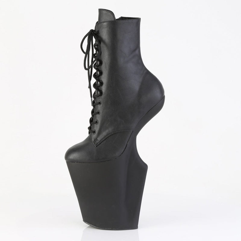 WORSHIP-1020 Black Faux Leather/Black Matte Pleaser US Size (Women's): 7