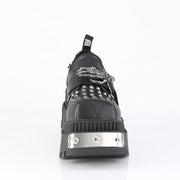 WRATH-42 Black Vegan Leather Platform Shoes Demonia US Size (Women's): 6