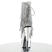 ADORE-1017RSF Clear-Silver/Silver Chrome Ankle Boot Pleaser US Size (Women's): 5
