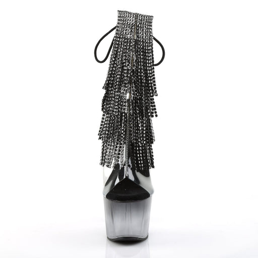 ADORE-1017RSFT Clear-Black/Black Ankle Boot Pleaser US Size (Women's): 5