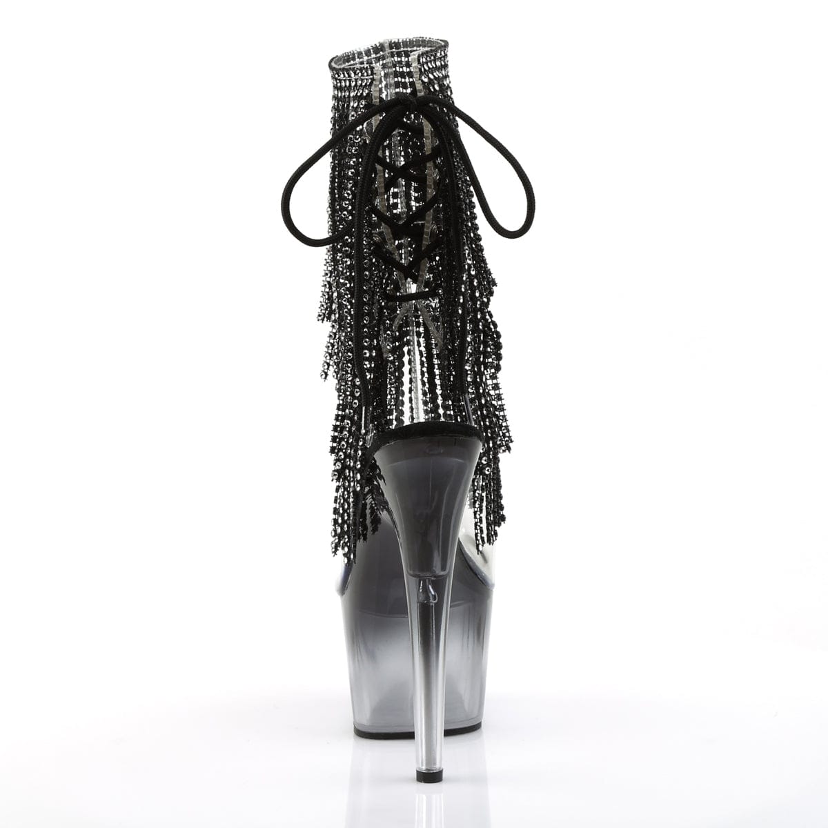 ADORE-1017RSFT Clear-Black/Black Ankle Boot Pleaser US Size (Women's): 5