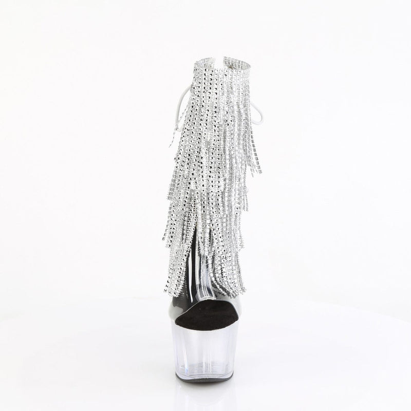 ADORE-1017RSFT Clear-Silver/Silver Ankle Boot Pleaser US Size (Women's): 5