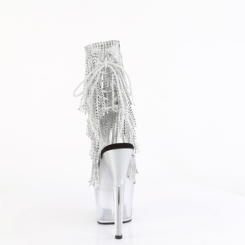 ADORE-1017RSFT Clear-Silver/Silver Ankle Boot Pleaser US Size (Women's): 5