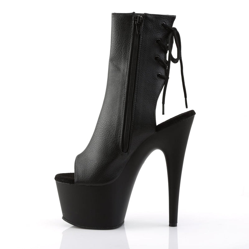 ADORE-1018 Black Faux Leather/Black Matte Ankle Boot Pleaser US Size (Women's): 5
