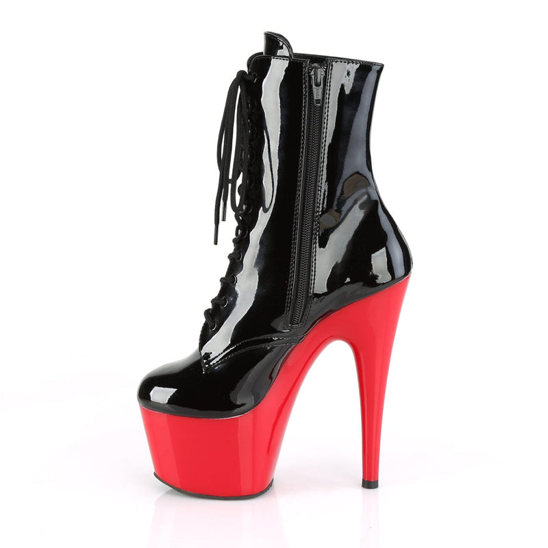 ADORE-1020 Black Patent/Red Ankle Boot Pleaser US Size (Women's): 5