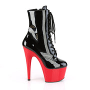 ADORE-1020 Black Patent/Red Ankle Boot Pleaser US Size (Women's): 5