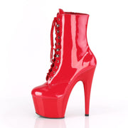 ADORE-1020 Red Patent/Red Ankle Boot Pleaser US Size (Women's): 5