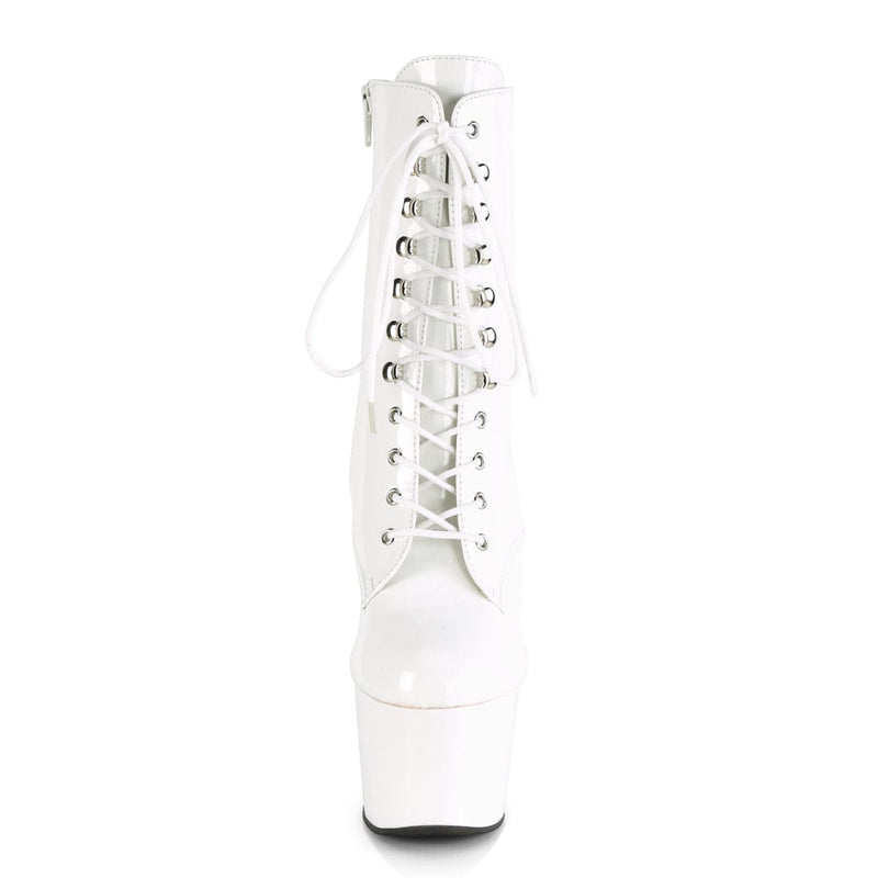 ADORE-1020 White Patent/White Ankle Boot Pleaser US Size (Women's): 5