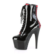 ADORE-1020FH Black-Red Patent/Black-Red Ankle Boot Pleaser US Size (Women's): 5