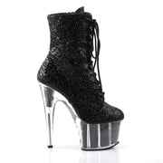 ADORE-1020G Black Glitter/Black Glitter Ankle Boot Pleaser US Size (Women's): 5