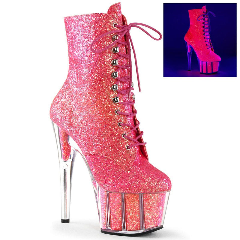 ADORE-1020G Neon Pink Glitter/Neon Pink Glitter Ankle Boot Pleaser US Size (Women's): 5