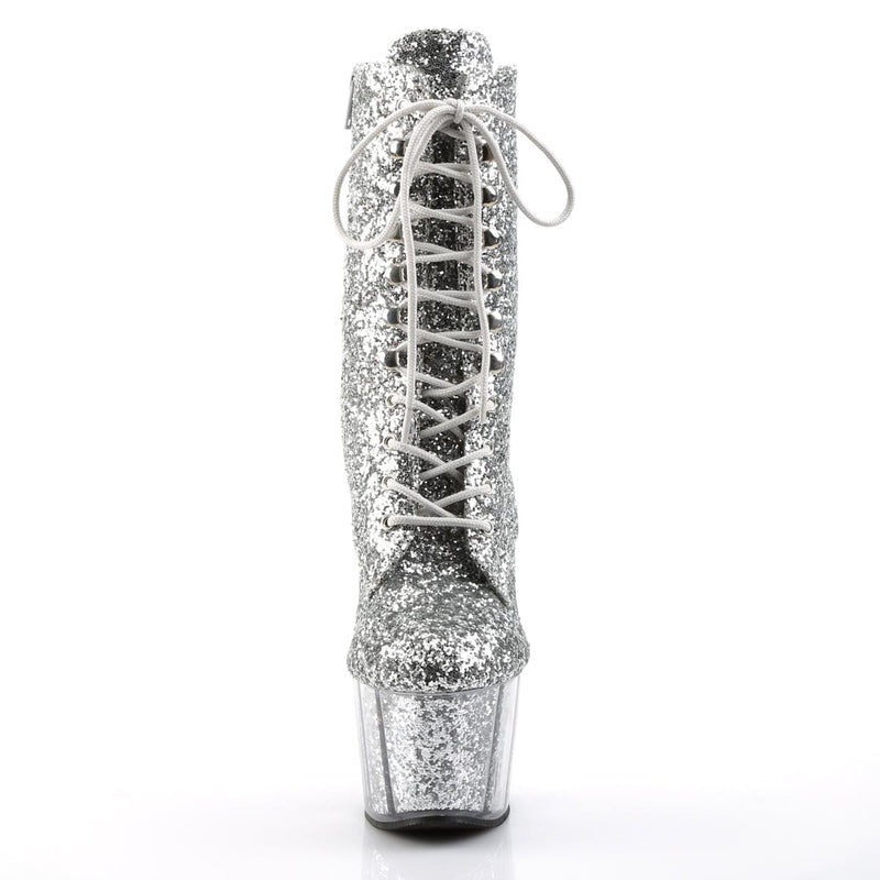 ADORE-1020G Silver Glitter/Silver Glitter Ankle Boot Pleaser US Size (Women's): 5