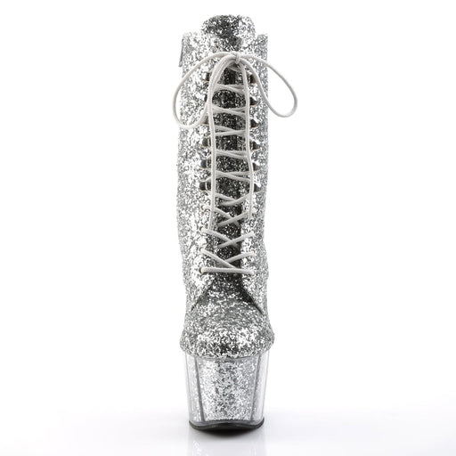 ADORE-1020G Silver Glitter/Silver Glitter Ankle Boot Pleaser US Size (Women's): 5