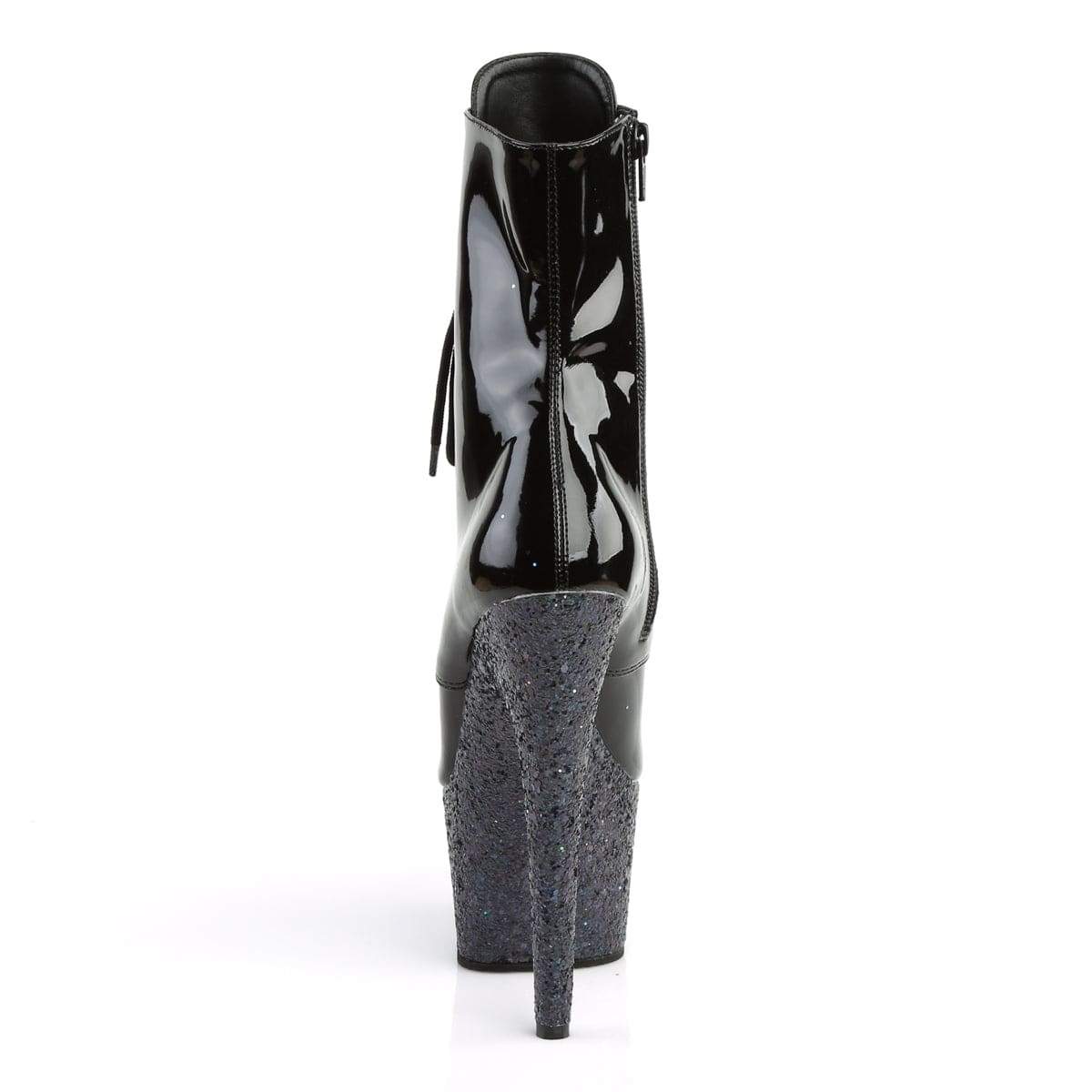 ADORE-1020LG Black Patent/Black Multi Glitter Ankle Boot Pleaser US Size (Women's): 5