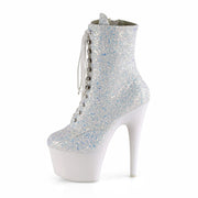 ADORE-1020LG Neon White Multi Glitter/Neon White Ankle Boot Pleaser US Size (Women's): 5
