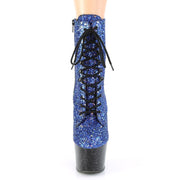 ADORE-1020MG Blue Multi Glitter/Black Ankle Boot Pleaser US Size (Women's): 5