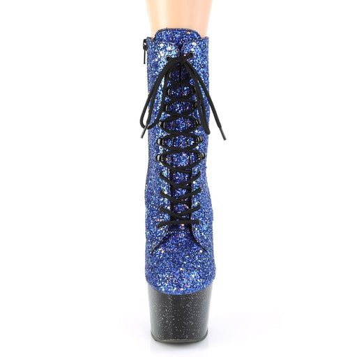 ADORE-1020MG Blue Multi Glitter/Black Ankle Boot Pleaser US Size (Women's): 5