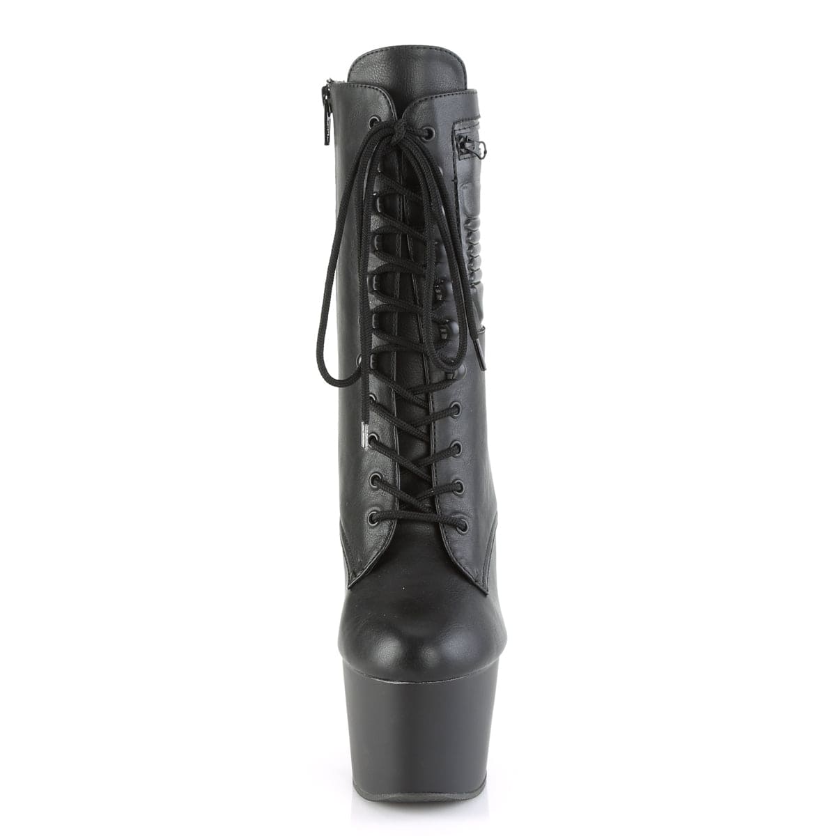 ADORE-1020PK Black Faux Leather/Black Matte Ankle Boot Pleaser US Size (Women's): 5