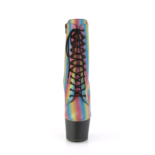 ADORE-1020REFL-02 Rainbow Reflective/Black Matte Ankle Boot Pleaser US Size (Women's): 5