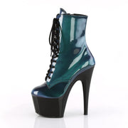 ADORE-1020SHG PurpLeather-Green/Black Ankle Boot Pleaser US Size (Women's): 5
