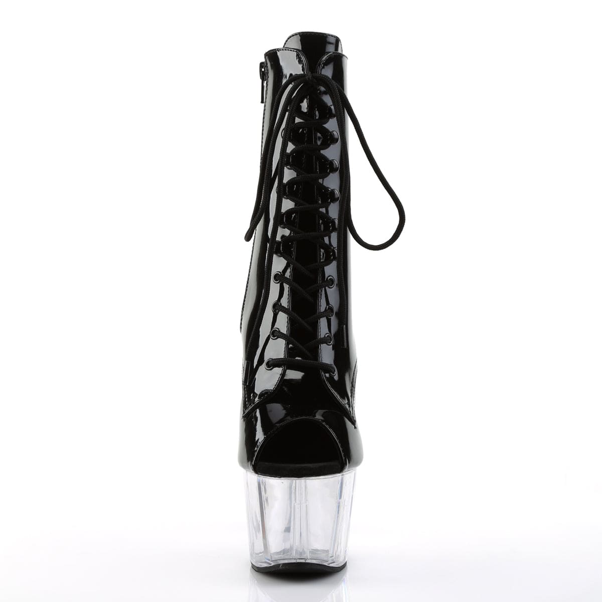 ADORE-1021 Black Patent/Clear Ankle Boot Pleaser US Size (Women's): 5
