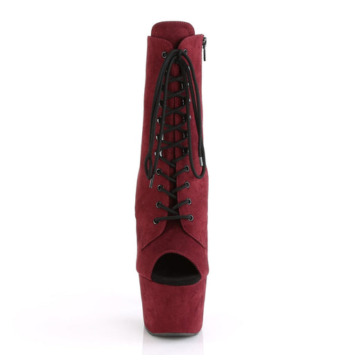 ADORE-1021FS Burgundy Faux Suede/Burgundy Faux Suede Ankle Boot Pleaser US Size (Women's): 5